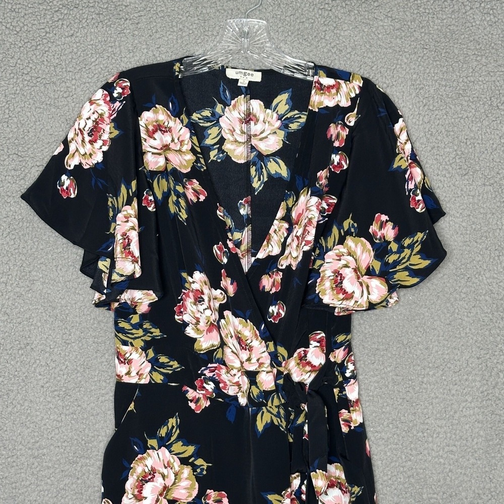 Umgee Wide Leg Jumpsuit Womens Size Small Floral Boho Vacation Cottage Beach - Picture 4 of 10